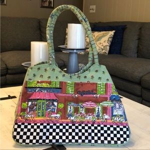 QUASBY handbag or tote. Hand painted. NWOT.